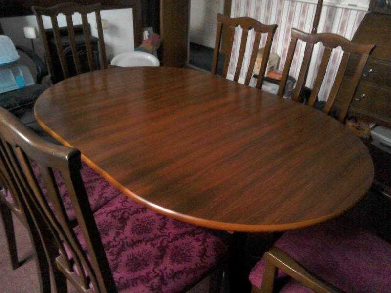 Extending Dining table and chairs.