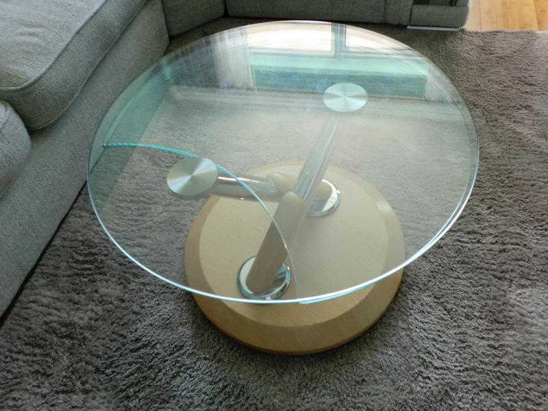 Extending Round  Glass Coffee Table