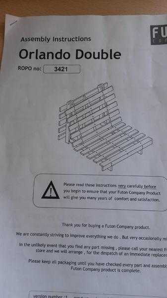 Extra Space for Christmas Futon Company quotOrlandoquot double sofa bed.