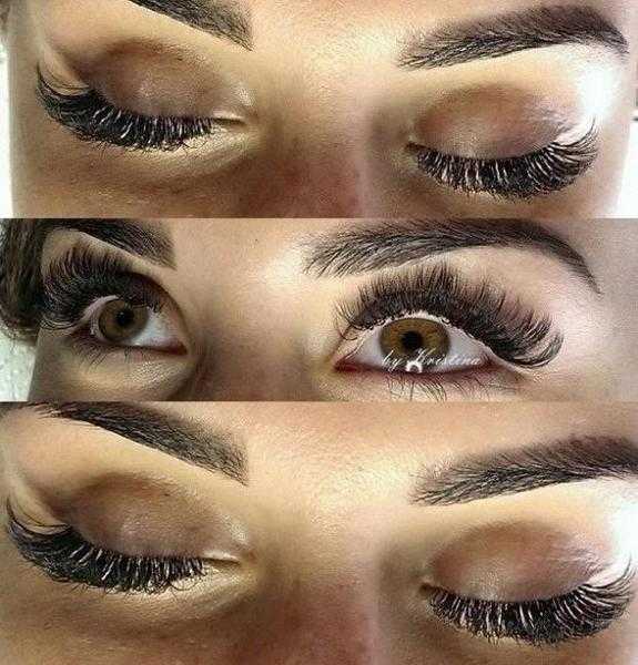 Eyelashes extension and eyebrows