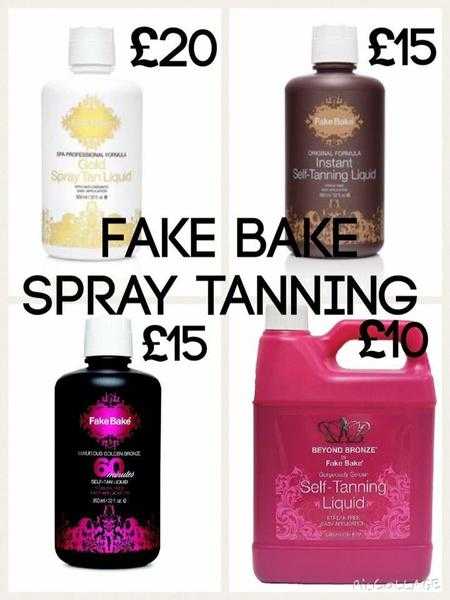 Fake bake spray tanning