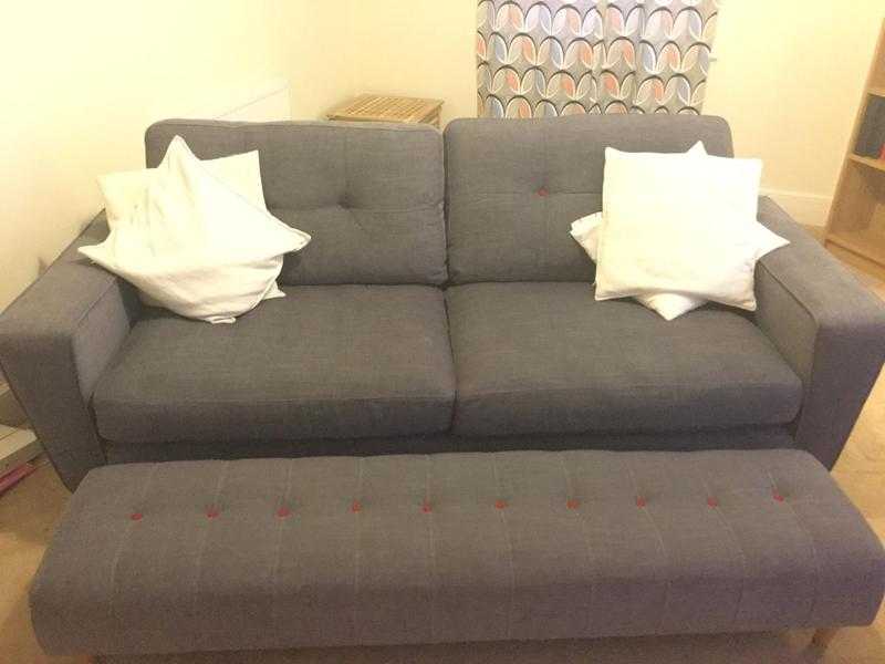 Fantastic 4 seater sofa and large footstool