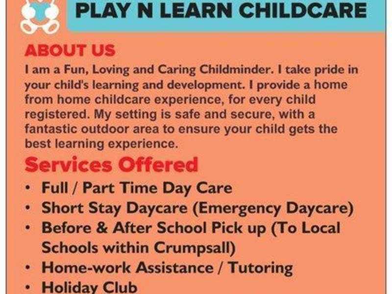 Fantastic Childcare In Crumpsall with 10 discount