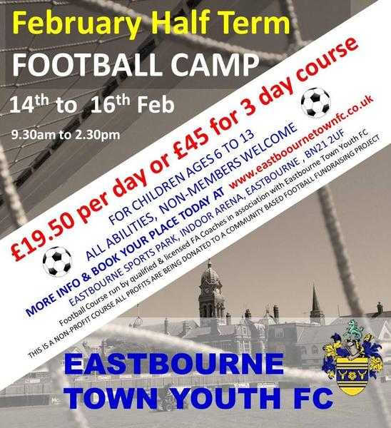 February Half Term Fun -  3 Day Football Course FROM 15 PER DAY