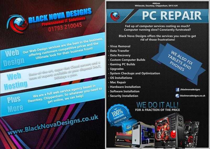 Fed up of computer services costing so much Why not check out what Black Nova Designs has to offer