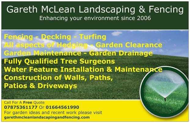 Fencing and landscaping