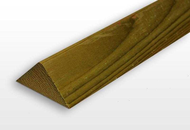 Fencing Back Rail Treated -  Arris Rail  Angle Fillet (47mm x 50mm) 3.6mtr lengths