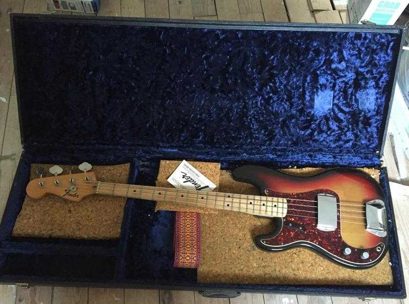 Fender Precision Bass Guitar 1974 Original USA Left Handed
