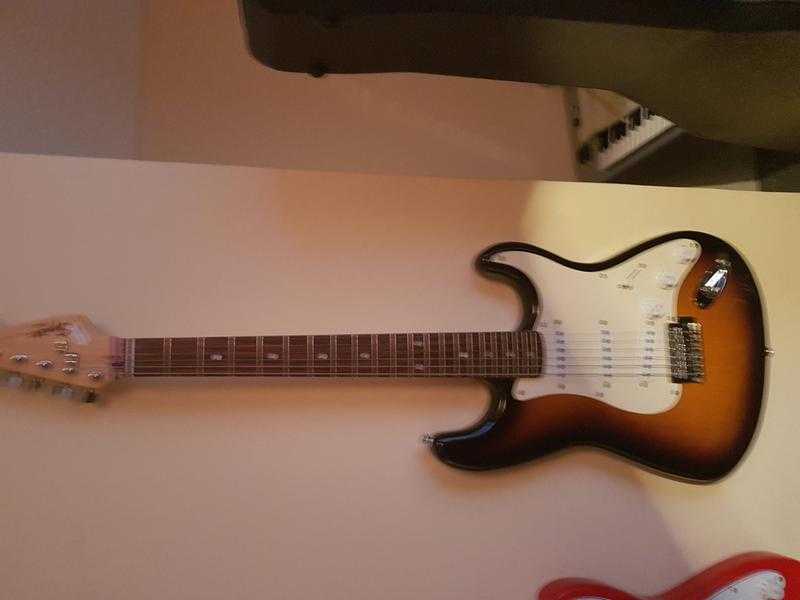 Fender strat bullet guitar and amp