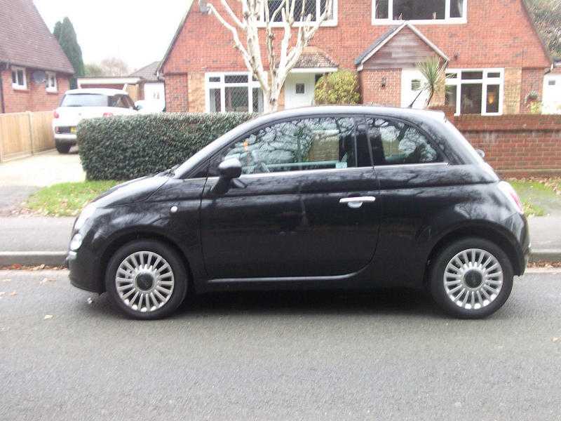 Fiat 500 1.2 LOUNGE BLACK START STOP RARE BLACK AND GREY INTERIOR PANORAMIC ROOF