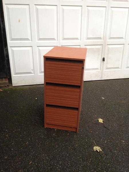 Filing Cabinet . Wooden 3 drawer