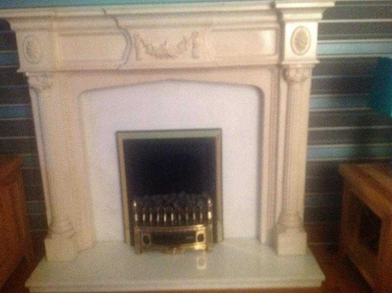 Fire surround marble effect
