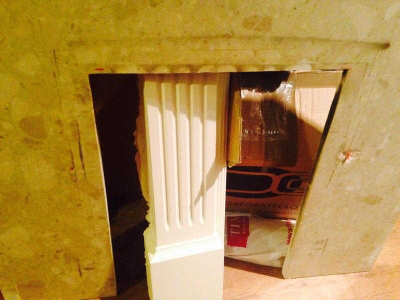 Fireplace marble backing. good condition