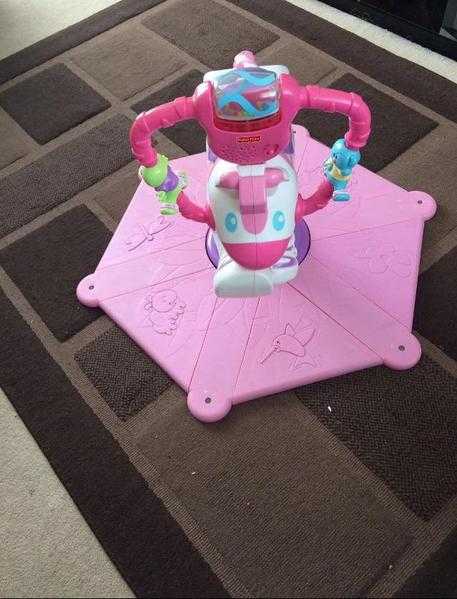 Fisher Price Bounce and Spin Pink Zebra