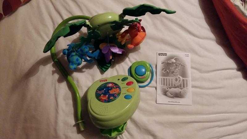 Fisher Price Rainforest Peek-A-Boo Leaves Mobile amp Remote Control