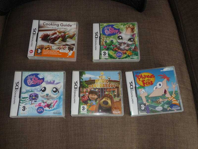 FIVE NINTENDO DS GAMES AGE  3 YEARS