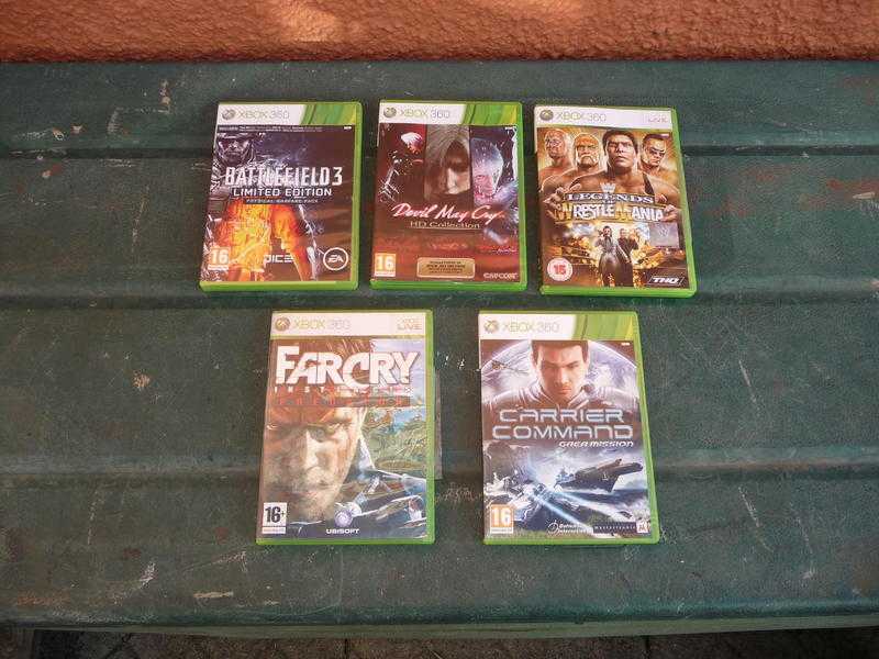 FIVE XBOX 360 GAMES 16 YEARS