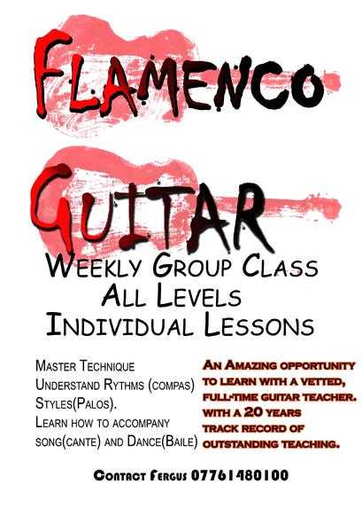 Flamenco and Spanish Guitar weekly Class and Individual Lessons