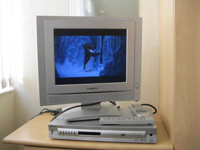 Flatscreen TVPC Monitor and Limit DVD Player