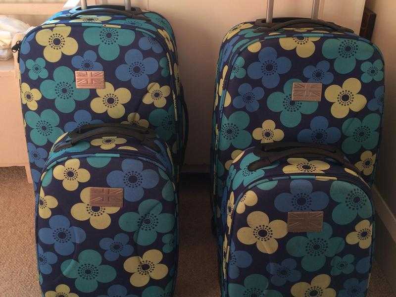 Flowery suitcases