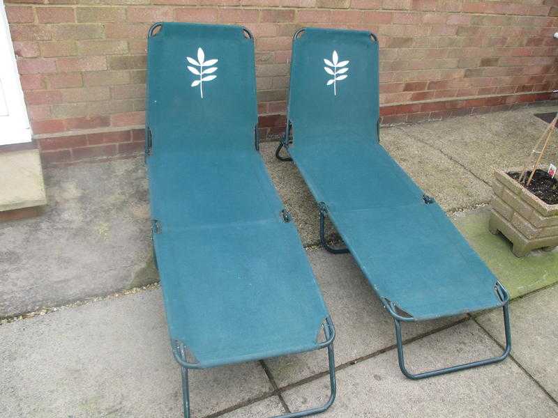 Fold away garden loungers