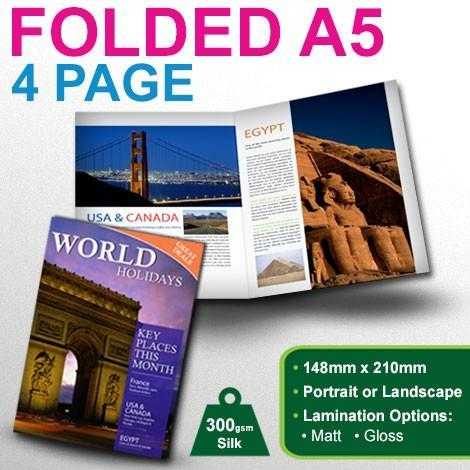 Folded 4 Page A5 Brochure Printing