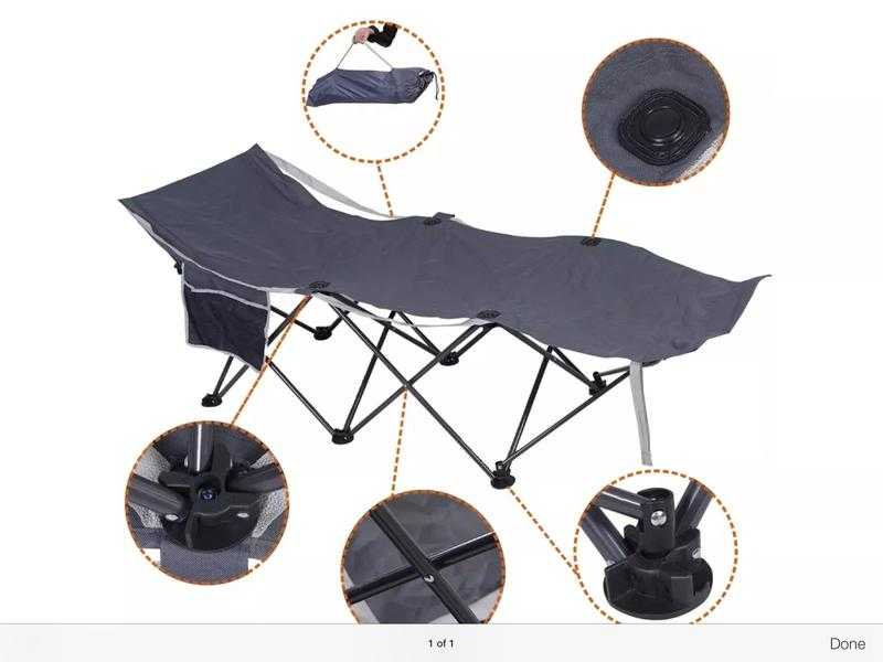 Folding bed for camping