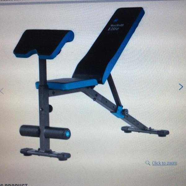 for sale mens health elite workout weight bench