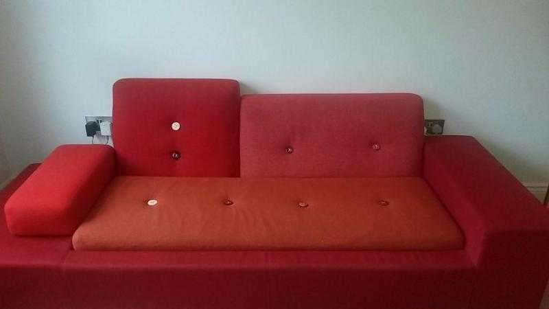 FOR SALE ORIGINAL Polder Sofa by Hella Jongerius for Vitra - XS  Red