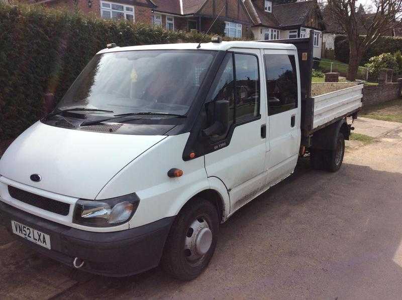 Ford Transit 3 way crew cab tipper 2002