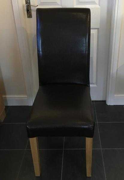 Four Portland fletton dining chairs