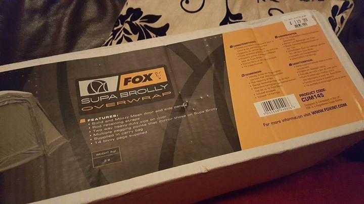 Fox supa brolly overwrap 60ins never used