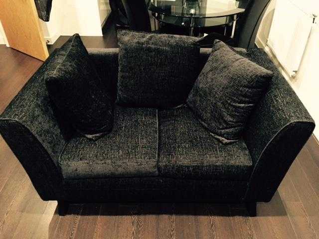 FREE 2 amp 3 seater black sofas Only 3 months old