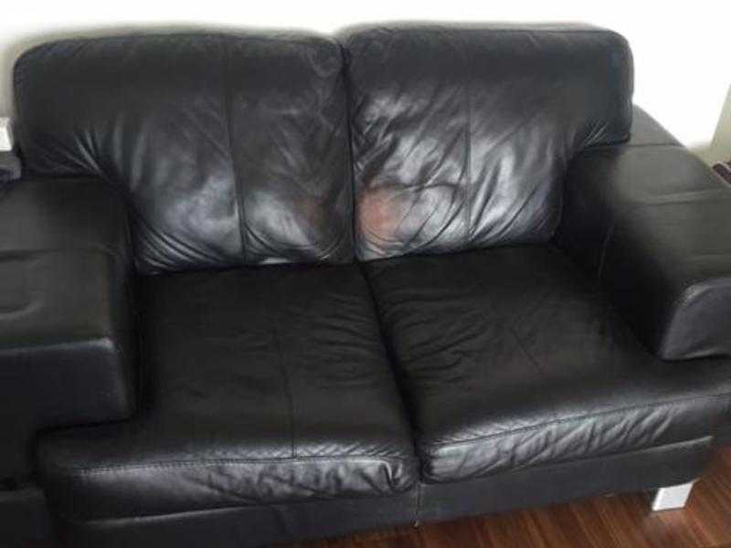 FREE Black Leather sofa 2 piece PICK UP ONLY