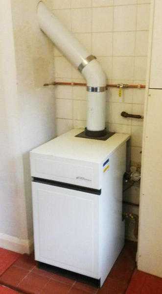 Free boiler service - For a free standing open flue gas boiler