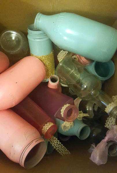 FREE Box of glass vasesjarsbottles some IKEA