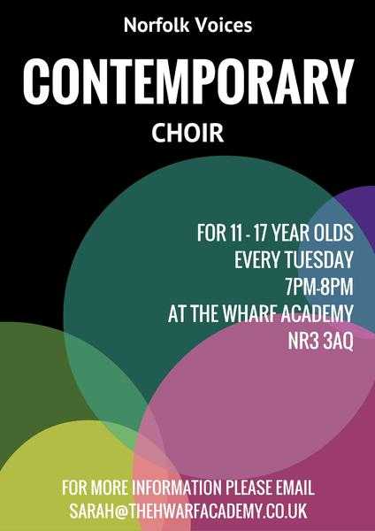 FREE Contemporary Choir for children aged 11 to 17