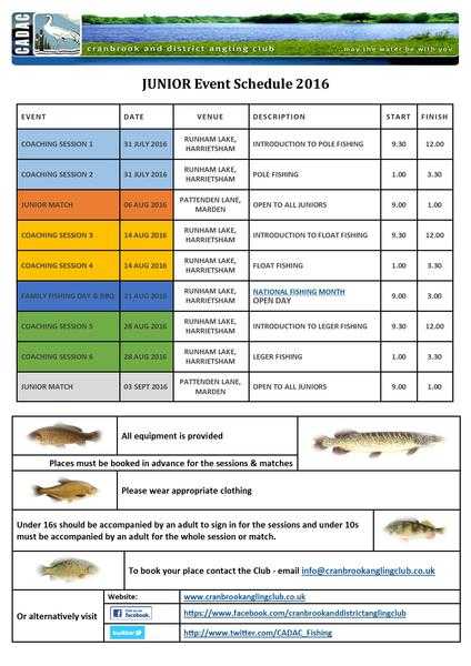 FREE Junior Angling Coaching