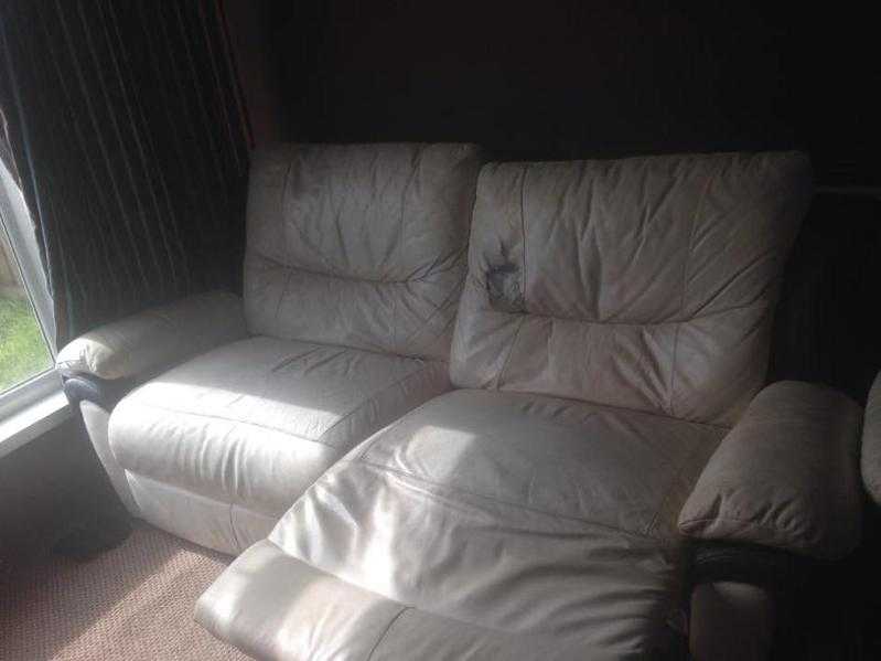 FREE leather reclining sofa