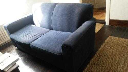 Free sofa large 3-seater blue fabric