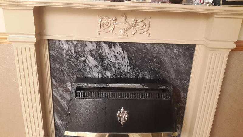 FREE TO COLLCTOR Fireplace mantlepiece and marble hearth