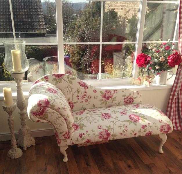 French country shabby chic chaise longue