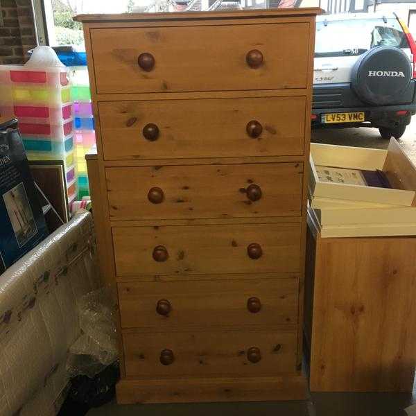 FRENCH PINE MATCHING CHEST OF DRAWERS