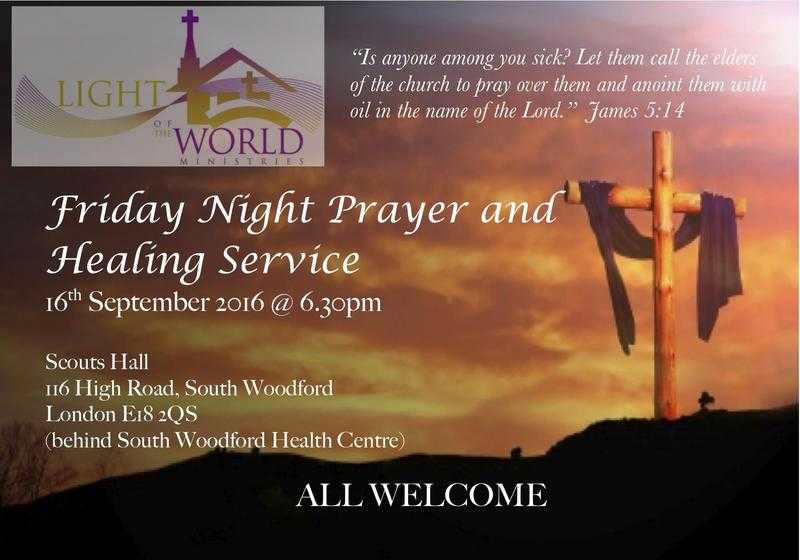 Friday Evening Prayer and Healing Service