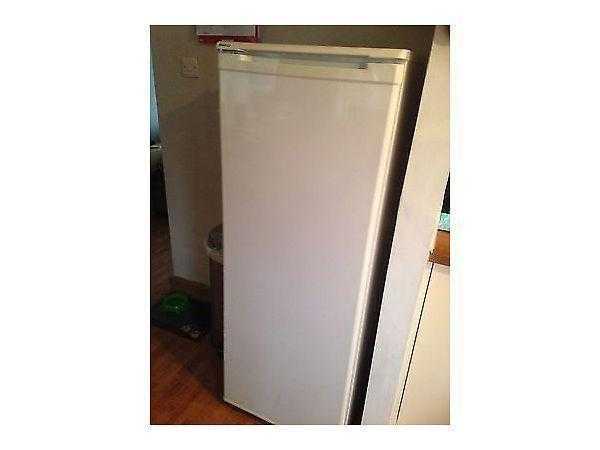 Fridge tall freestanding with shelves in white