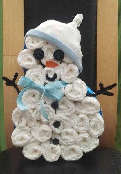 Frosty the Snowman Nappy Cake