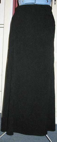 Full Length Black Suede Look Skirt 18