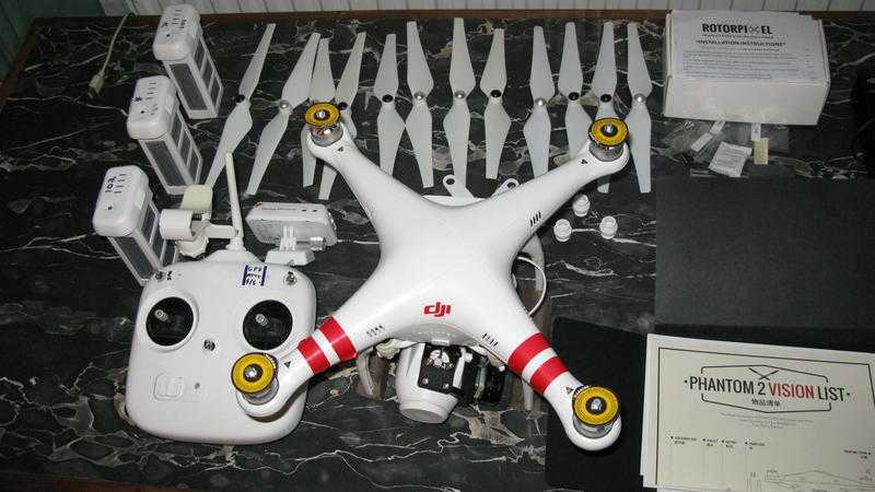 Fully functional DJI Phantom 2 Vision with Rotorpixel 2-Axis brushless gimbal