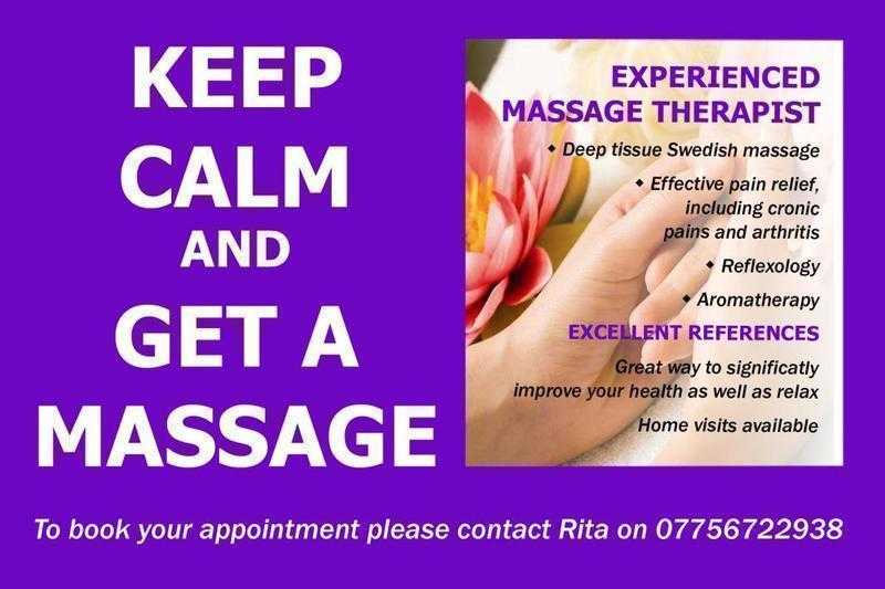 Fully qualified massage therapist. Over 20 years of experience.