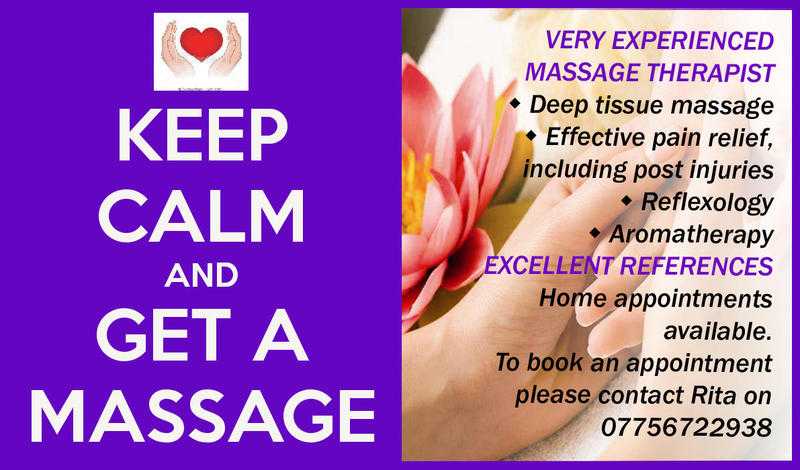 Fully qualified massage therapist. Over 20 years of experience.